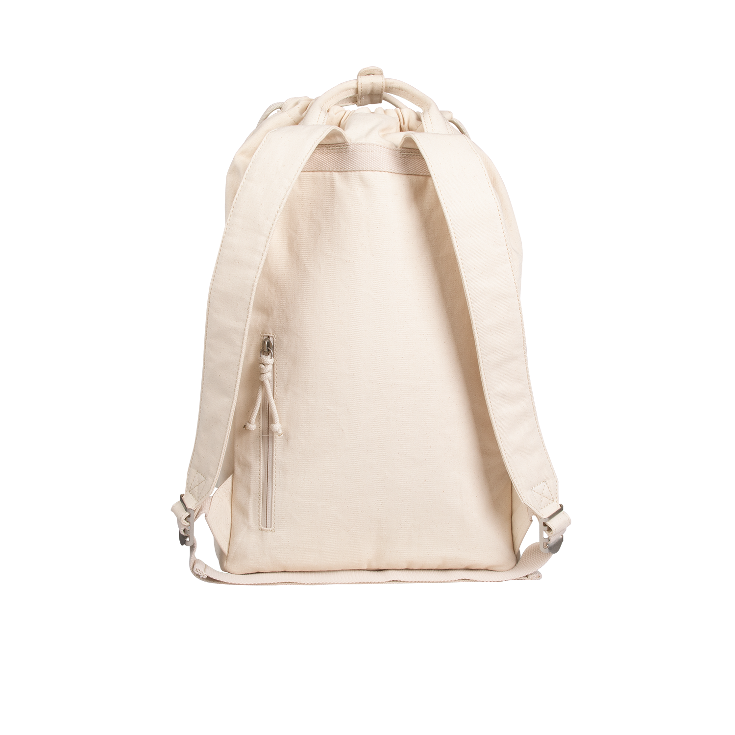 Macaroon Drawstring Organic Cotton Series Beige Backpack
