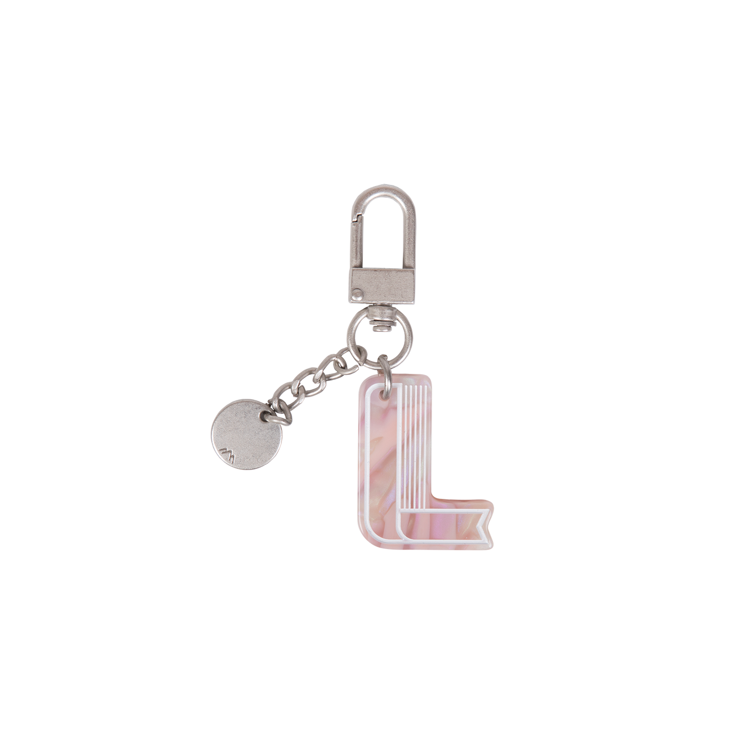 Initial Charm Keychain Letter