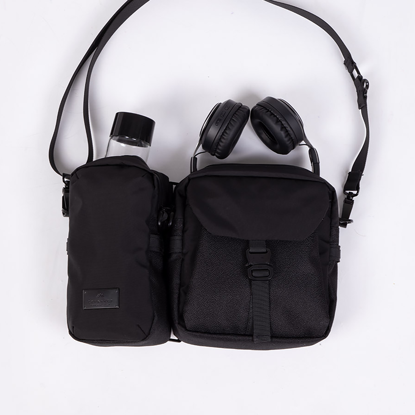 Split Black Crossbody Bag
